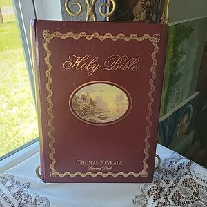 Holy Bible NKJV Thomas Kinkade Painter of Light Illustrated Family Book 2002